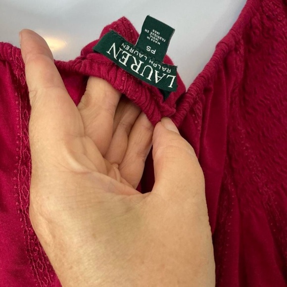 Ralph Lauren Red Off the Shoulder Blouse PS - Picture 4 of 4